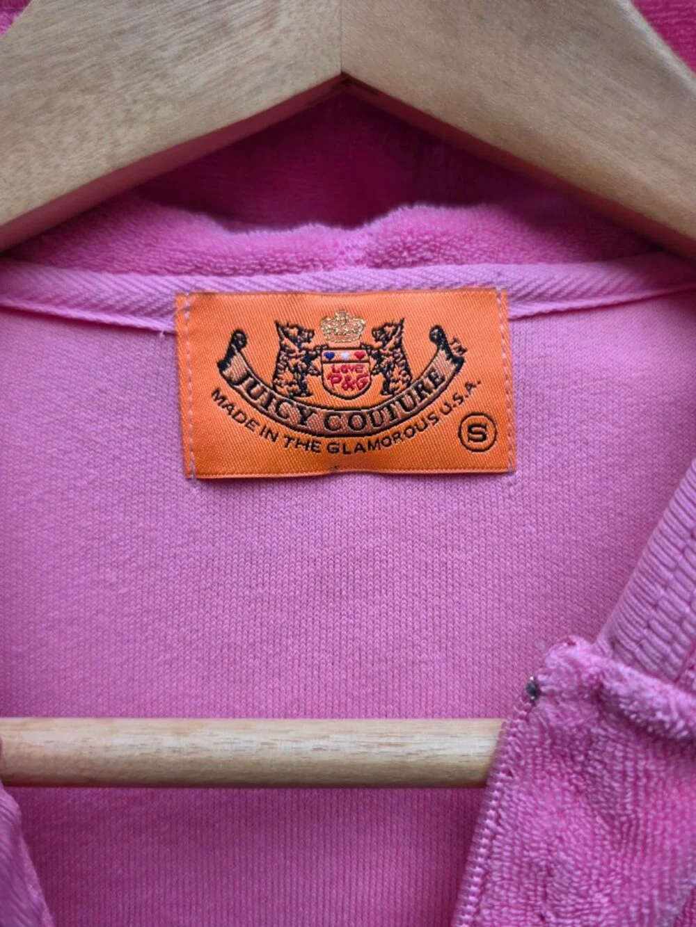 VTG Juicy Couture Pink Terry Cloth Tracksuit Set USA Small Y2K